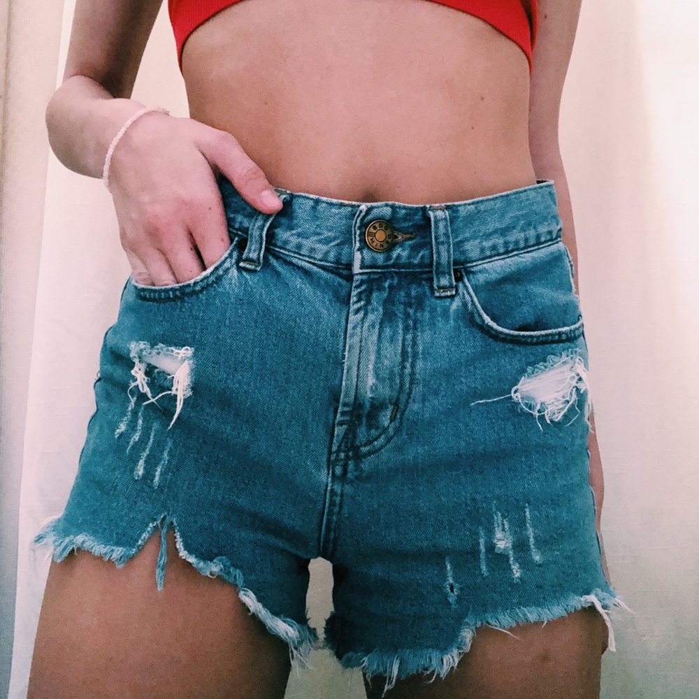 Distressed Jean Shorts